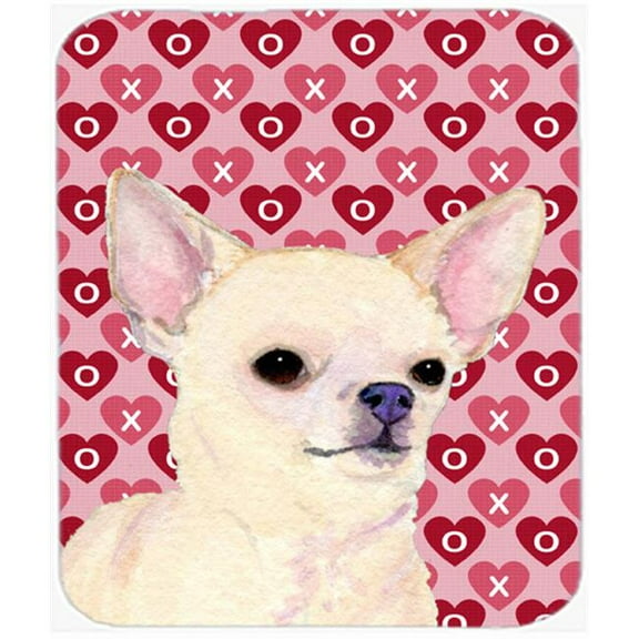 Chihuahua Hearts Love And Valentines Day Portrait Mouse Pad, Hot Pad Or Trivet