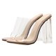 thumbnail image 1 of 1 par de tacones altos transparentes de moda para mujer, sandalias de verano, 1 of 7