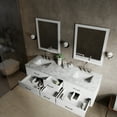 thumbnail image 4 of Castor 72 in W White Double Bath Vanity, Carrara Marble Top, Faucet Set, and 34 in Mirrors, 4 of 10