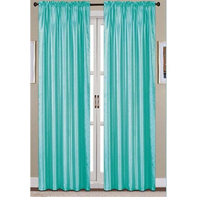 RT Designers Collection PNN03103 Panneau de Rideau en Faux Soie Nikki 54 x 84 Po, Aqua