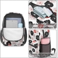 thumbnail image 4 of Pioneer Flower Floral Print Pattern 17" School Backpacks for Teens,Waterproof Oxford Fabric,S-Shape Padded Straps for School,Travel,Hiking,Camping, 4 of 5