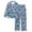Sky Blue, variant on Hpapadks Pajama Sets for Women Valentine's Day Full Hearts Printed Loose Fit Long Sleeve Button Down Shirt Pant Set Women Pjs Black L