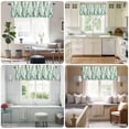 thumbnail image 6 of Green Eucalyptus Leaves Valances for Windows, Rod Pocket Kitchen Valance Curtains - Soft & Washable Small Window Treatment for Living Room, Bathroom, Leaf Vines 54x18inch, 1 Panel, 6 of 9