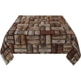 thumbnail image 4 of 60x60 Inch Table Cloths for Square Tables, Wine Cork Tablecloth, Farmhouse Table Cover for Dining Table Waterproof Wipeable Tablecloths for Kitchen Dining Room Party, 4 of 6