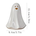 thumbnail image 3 of Halloween Ceramic Ghost Night Light, Cute Ghost Table Lamp Ornament, Warm Glow Desktop Decor, Bedroom Shelf Mantel Accent, Festive Holiday Gift, 3 of 5