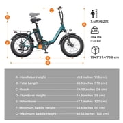 ENGWE L20 2.0 Electric Bike for Adults,7 Speed 700W E-bike 52V 13Ah Removable Battery, 20MPH Electric ,20×3.0 Fat TireUL2849