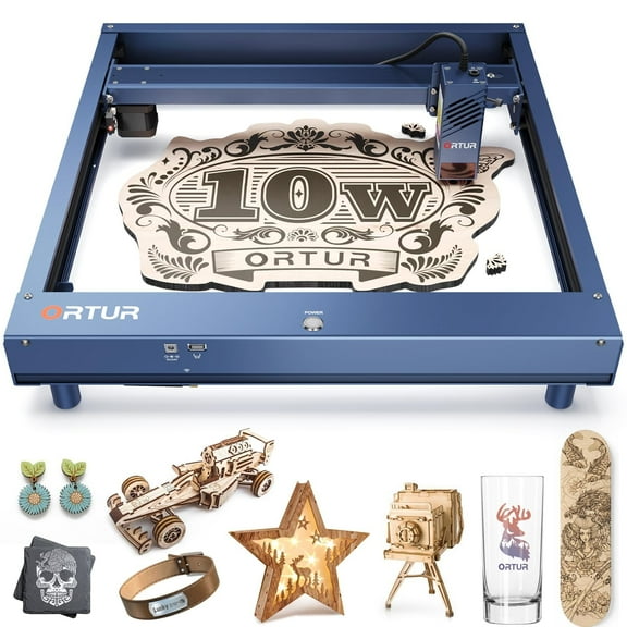 Ortur H10 10W Laser Engraver, Laser Engraving and Cutting Machine for Wood, Metal, Leather, Acrylic, Glass