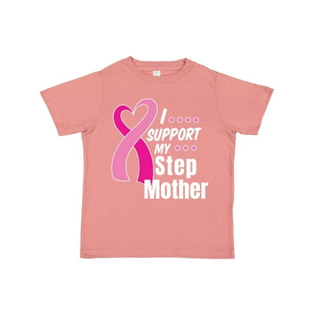 

Inktastic Breast Cancer Awareness I Support My Step Mother Pink Ribbon Gift Toddler Boy or Toddler Girl T-Shirt