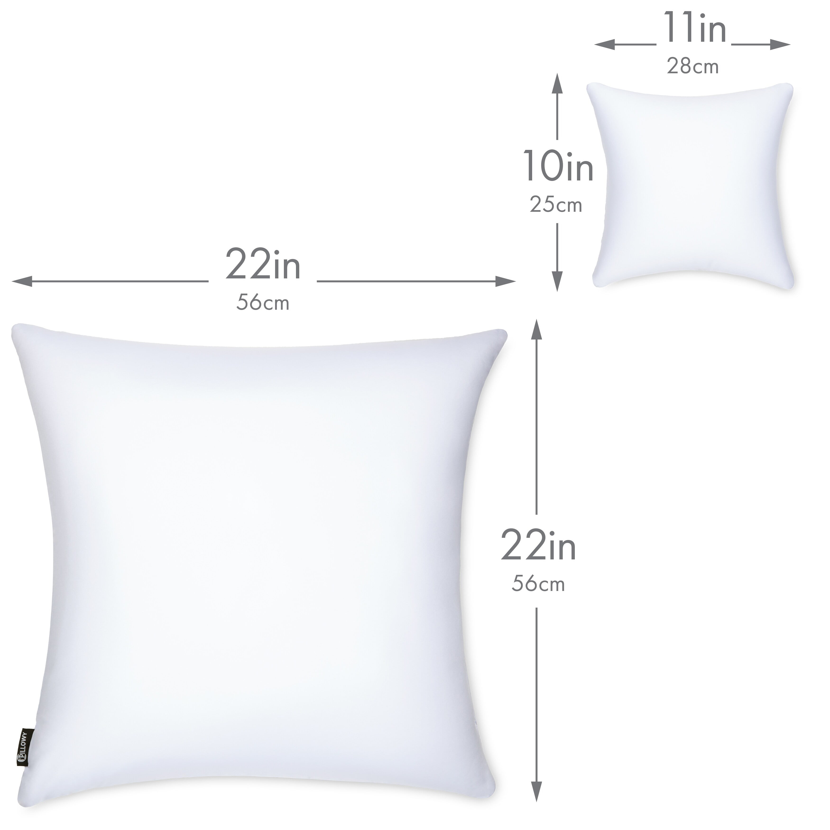 24" x 24" Microbead Stuffer Pillow Insert Sham Square Pillow Cushion for Extra Comfort & Support. Zip Pocket w/ Mini stuffer Zip-in Insert - Adjustable & Perfect Fit With Any Decorative Cover - 1 Pcs