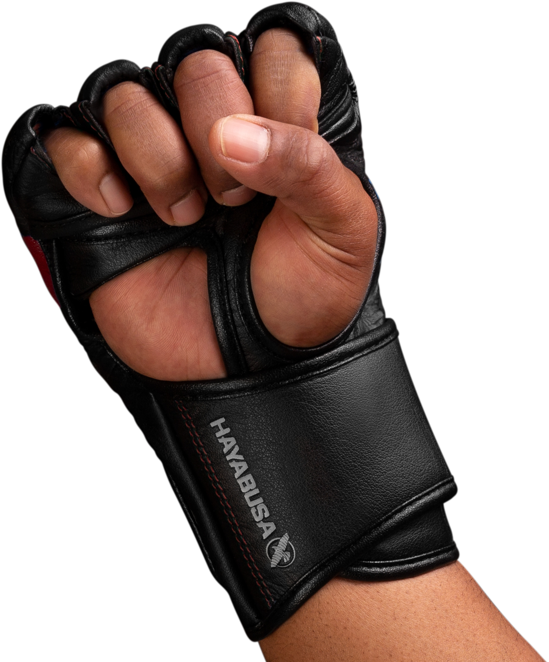 Hayabusa T3 4 oz. Dual-X Hook and Loop Vylar MMA Gloves - Large - Black/Red