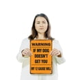 thumbnail image 3 of Warning If My Dog Doesn’t Get You My 12 Gauge Will 10 Inch x 14 Inch Metal Sign Novelty Aluminum Durable UV Protected Perfect for Entryways Homes Fun Gift for Dog Owners Crafted in the, 3 of 5