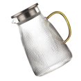 thumbnail image 2 of Large Capacity Water Kettle Borosilicate Jug Stylish Design for Tea Milk Juice Safe Easy Pouring Wide Handle, 2 of 3
