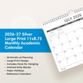 thumbnail image 6 of Blue Sky 2026-2027 18 Month Large Print Monthly Academic Year Wall Calendar, July 2026 - December 2027, 11" x 8.75", Durable Twin Wire Binding, Perfect For Home, Office And Classroom, Silver, 6 of 7
