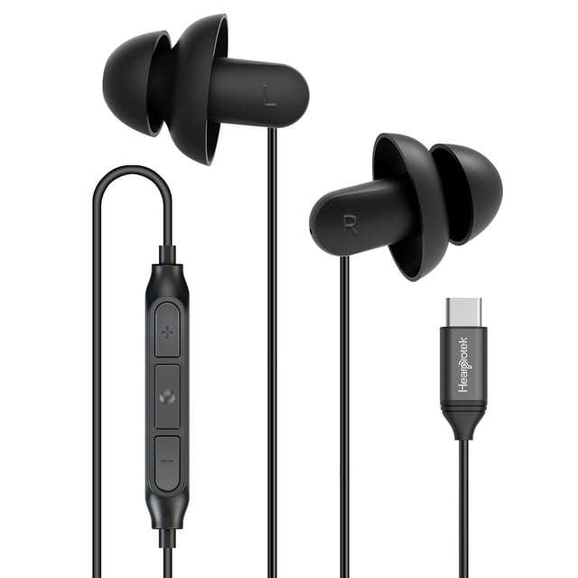 Auriculares para dormir Hearprotek con cable USB-C y reducción de ruido