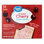 Great Value Frosted Cherry Toaster Pastries, 20.3oz, 12 Count