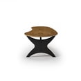 thumbnail image 5 of Camaflexi Mid Century Coffee Table, Solid Pine Wood Living Room Coffee Table, Black Base, Mocha Top, 5 of 7