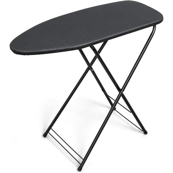 13"×35" Ironing Board Small with Heat Resistant Cover,Folding Compact Ironing Board,Light Weight,Easy to Storage,Black