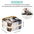 thumbnail image 4 of PhooArto Small Jewellery Box, Wood Board Sunflower Cow Portable Travel Mini Jewelry Case for Women Leather Ring Organizer, 4 of 5