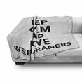 thumbnail image 3 of Weimaraner Soft Flannel Fleece Throw Blanket, Pet Lovers Related Keep Calm and Love Lettering Below Dog Silhouette, Cozy Plush for Indoor and Outdoor Use, 60" x 80", White Charcoal Grey, by Ambesonne, 3 of 6