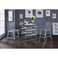 thumbnail image 2 of ACME Nadie Metal Frame Counter Stool in White and Chrome Set of 2, 2 of 7
