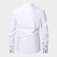 thumbnail image 7 of LMOIPLI Men's Formal Long Sleeve Dress Shirt Modern Slim Fit Wrinkle-Free Casual Business Button Up Shirts White M, 7 of 7