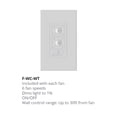 thumbnail image 2 of 6-Speed Ceiling Fan RF Hardwired Wall Control with Single Pole Wallplate for Modern Forms Smart Fans, 2 of 2