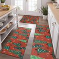 thumbnail image 2 of Red Christmas Tree and Ornament Pattern Kitchen Rugs Sets Of 3,Kitchen Runner Rugs Non Skid Washable,Decorative Kitchen Floor Mats for Kitchen,Sink,Laundry,17"x30"+ 17"x47" + 17"x59", 2 of 6