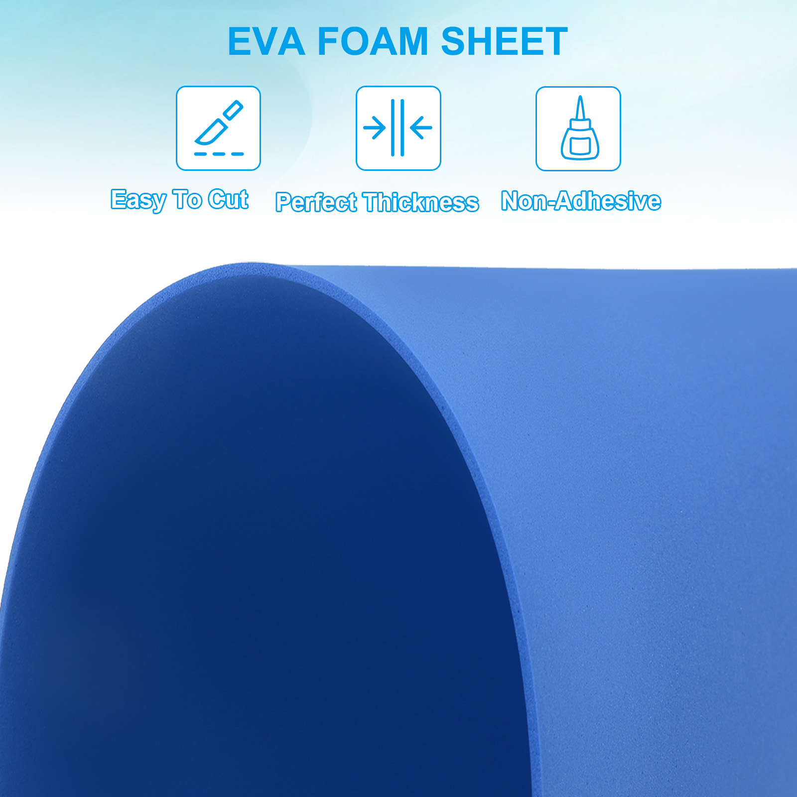 Uxcell 30 Pack EVA Foam Sheets, 12" x 8" 2mm Thick Foam Sheets Crafts Foam Paper, Dark Blue