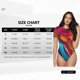 thumbnail image 5 of Fotbe Colorful Abstract Swirls Body de Mujer con Cuello Redondo y Mangas Cortas, Sin Mangas Ajustado, Suave, Cómodo y Básico-Large, 5 of 7