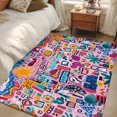 thumbnail image 4 of 2.7'x5' Area Rugs, Colorful Abstract Indoor Outdoor Area Rug for Living Room Bedroom, Modern Contemporary Oil Painted Washable Bathroom Rugs Kitchen Floor Carpet Mats Home Decor Aesthetic, 4 of 8