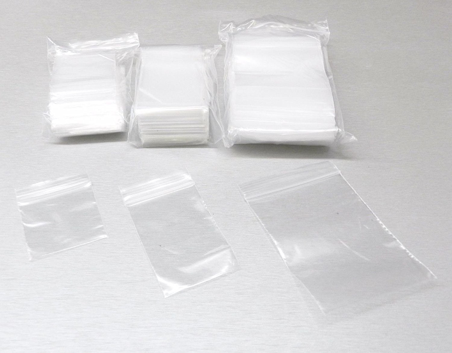 1000 Pieces of Clear 2mil Mini Reclosable Ziplock Poly Bags 1.25" x 1.25" 2 Mil 