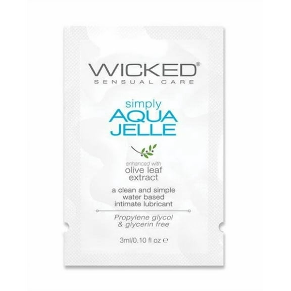 Wicked Sensual Care Simply Aqua Jelle Water Based Lubricant - .1 oz