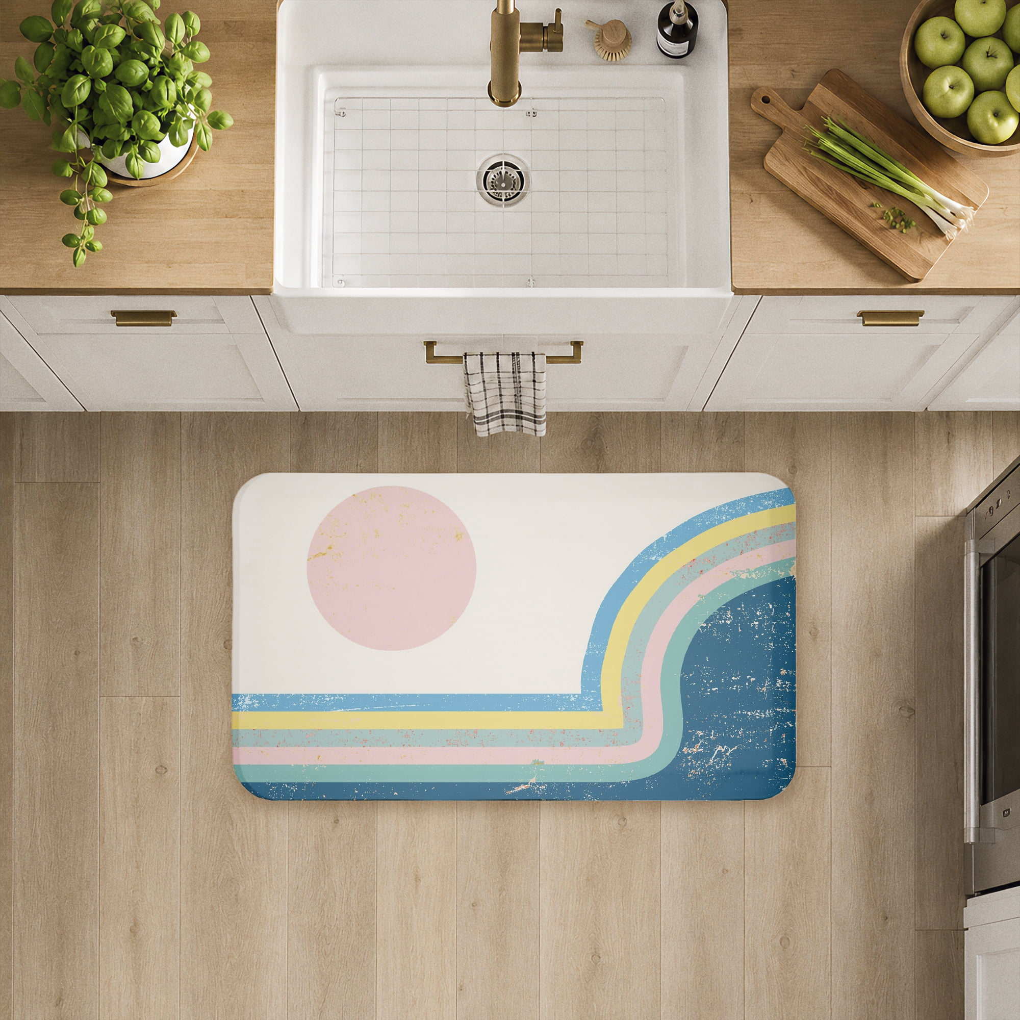 Stupell Industries Retro Rainbow Arches Printed Anti-Fatigue Floor Mat, design by Ziwei Li