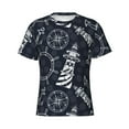 thumbnail image 4 of Vsdgher Anchors and Lighthouse Print Men's Dry Fit Mesh Athletic Shirts Moisture Wicking Tennis T-Shirt Tops, 4 of 9