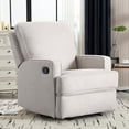 thumbnail image 3 of Bonzy Home Recliner Chair, Adjustable Backrest, Modern Design – Comfortable Manual Recliner for Living Room, Bedroom & Office, White, 3 of 6