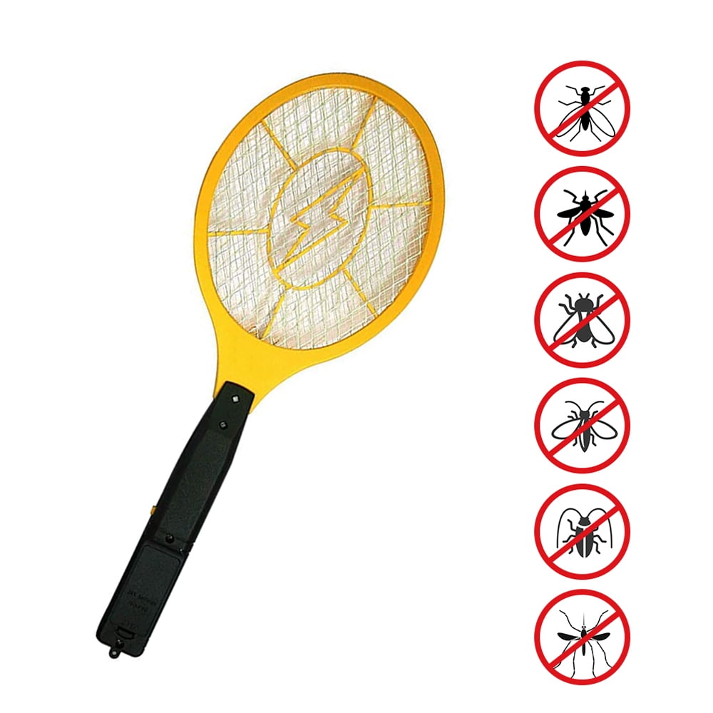 Electric Racket Rechargeable Anti Mosquitoes Flies Bugs Home Camping 