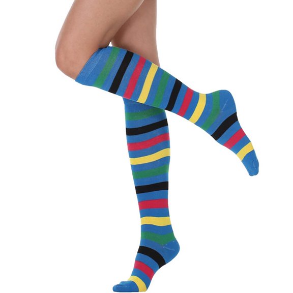 JGTDBPO Women Stripe Mini Length Cosplay Cotton Fashion Long Sock Comfortable Socks