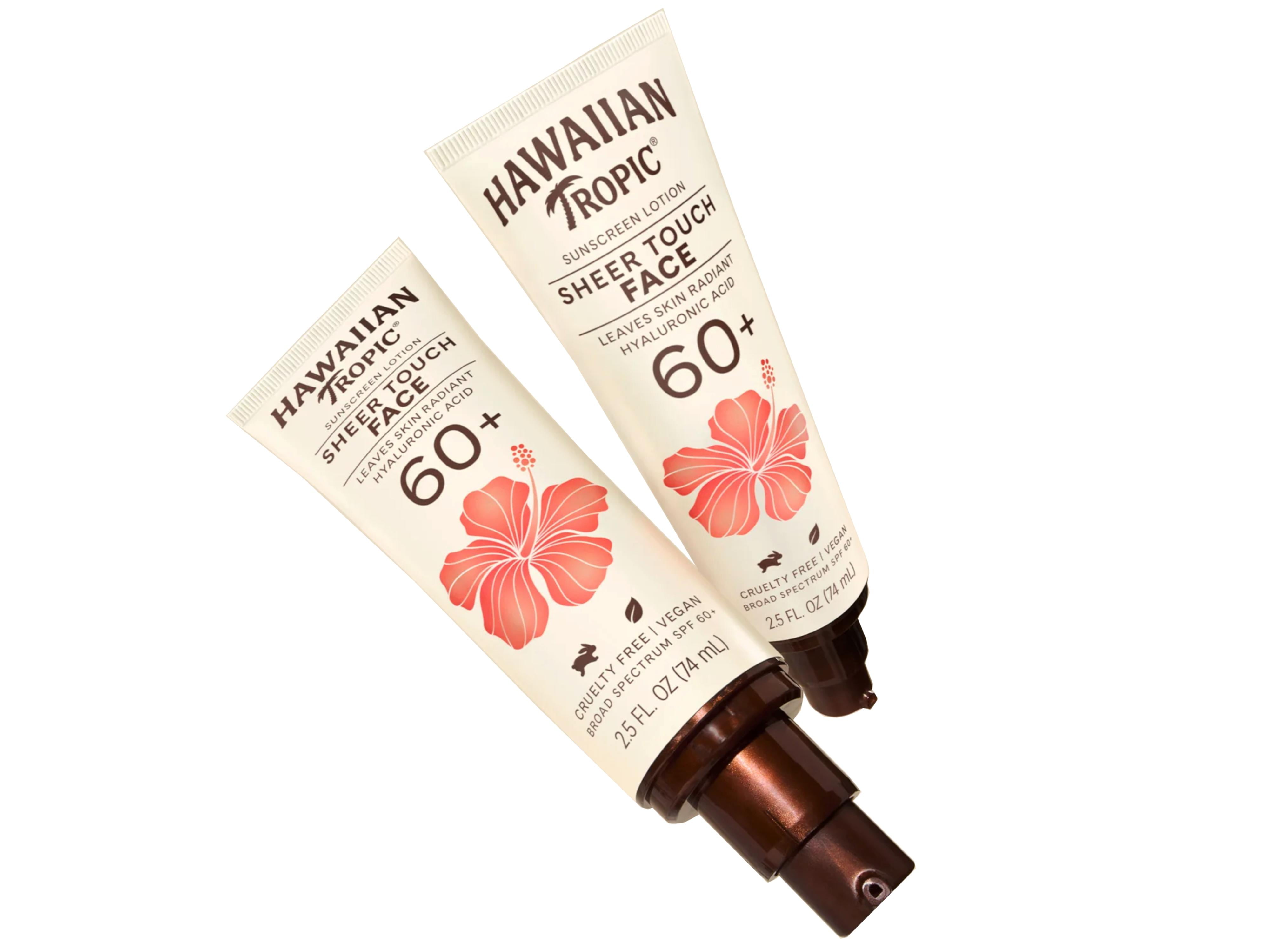 2 Pack - Hawaiian Tropic Sheer Touch Face Sunscreen Lotion SPF 60, 2.5 FL OZ