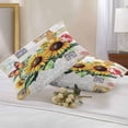 thumbnail image 2 of Waterproof Throw Pillow Covers Set of 2, 20x12 Inch Vintage Sunflowers Decorative Pillowcases Outdoor Pillow Slip Cushion Covers Set for Couch Tent Watercolor Botanical Flowers, 2 of 7