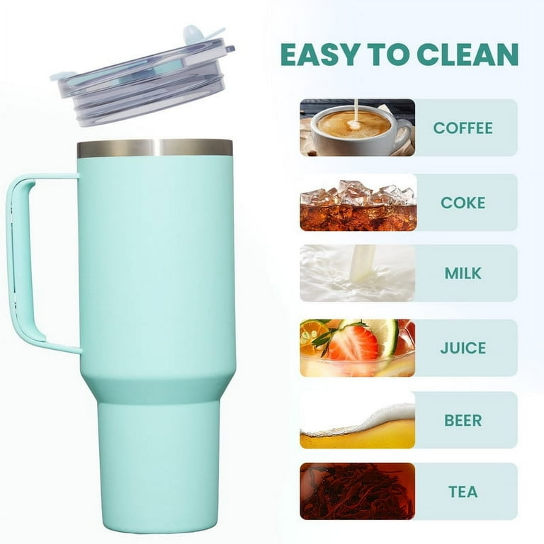 JUSTLET 40 oz Vacuum Insulated Stainless Steel Travel Mug with
