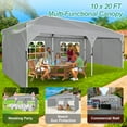 thumbnail image 4 of SANOPY 10x20 FT Pop Up Canopy Tent Quick-Setup Gazebo with Patented Center-Lock Tech, UV-Reflective & Detachable Walls, 420D Waterproof, UPF 50+, Air Vent & Fluorescent Strip for Outdoor Events, 4 of 8