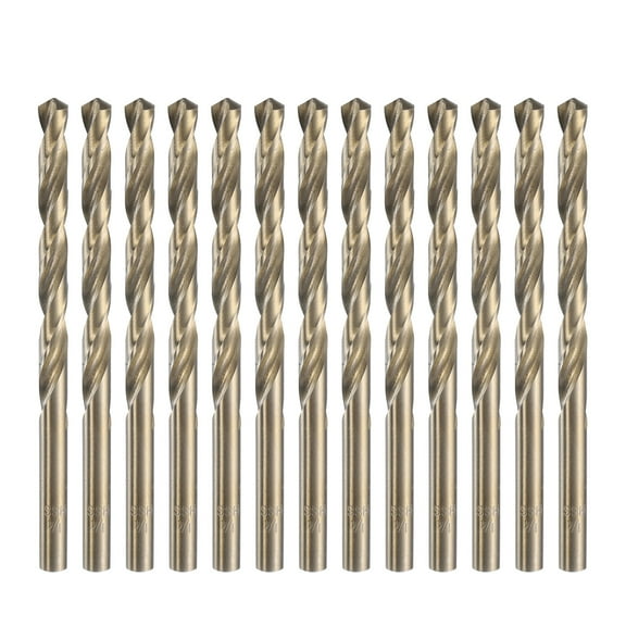 13 packs 1/4" Twist Drill Bits, M35 Cobalt High-Speed Steel Drill Bit for Metal