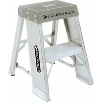 Louisville Ladder 2' Aluminum Step Stool, 8' Reach, 300 lbs Load Capacity, AY8002