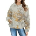 thumbnail image 5 of XQYLOS Toddler Girls Camo Hoodie Oversized Hooded Sweatshirt Camouflage Maple 𝖫eaf Casual Pullover Top with Pockets Kids Clothing, 5 of 7