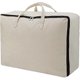 thumbnail image 2 of Bolsa de almacenamiento suave de lona 100 % algodón transpirable con asas, ideal para ropa de cama., 2 of 5
