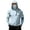 Light Blue, variant on Men's Abstract Print Hooded Fishing Shirt with Face Mask - Long Sleeve UPF 50 Quick-Dry Sun Protection Pullover with Zipper Pocket, Drop-Shoulder Outdoor Top for Hiking & Sports Blue L