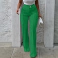 thumbnail image 2 of MLCDZ Womens Dress Pants Casual Flowy Lightweight Wide Leg Palazzo Pants Elastic High Waisted Slacks Office Business Work Trousers, 2 of 6