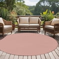thumbnail image 5 of Pink Pure Color Round Area Rugs Collection 5', Aesthetics Contemporary Luxury Non Slip Indoor Circular Throw Runner Rug Floor Mat Carpet for Living Room Dining Table Bedroom Nursery, 5 of 9