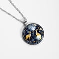 thumbnail image 4 of Kangaroo Circular Glass Pendant Necklace - Women's Statement Necklaces, 4 of 5