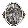 thumbnail image 2 of 925 Sterling Silver Virgin Mary Madonna Jesus Christ Cross Ring TA511 US Size 12, 2 of 15